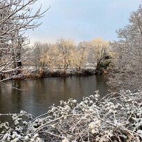 IMG_0488 A frosty morning looking North on the River Usk.